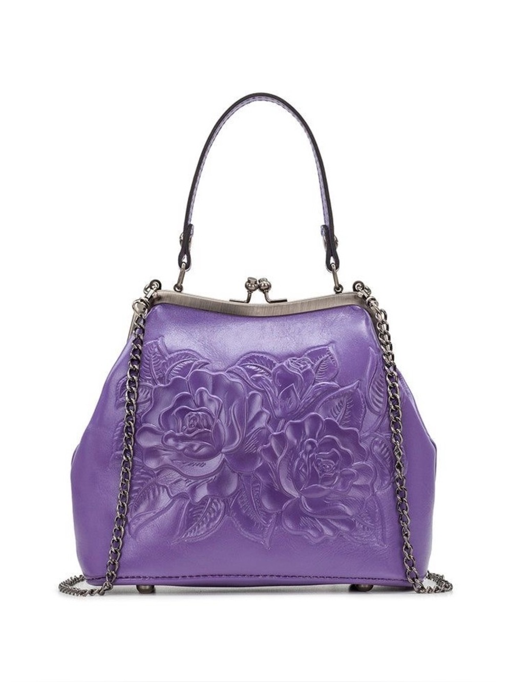 Patricia Nash Laureana in Purple Rose Tooled